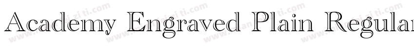 Academy Engraved Plain Regular字体转换